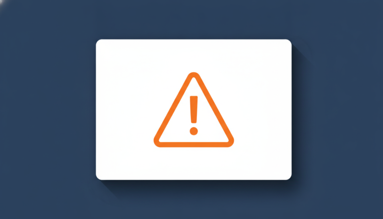 A single large card featuring a warning sign icon.